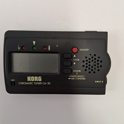 Korg Chromatic Tuner CA-30 Black Guitar Bass Electric Acoustic EUC Tested Works