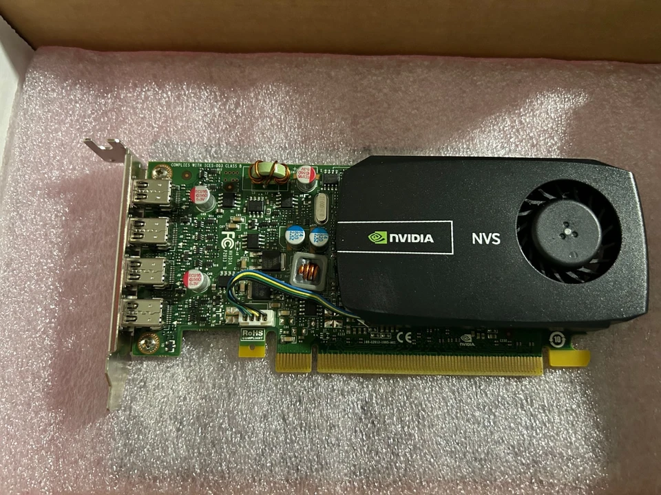 NVIDIA Quadro NVS510 PCI-E 2GB Mini Displayport Video Card Half Height + 4x adap - Image 2 of 3
