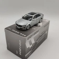 Masdi 1:64 Silver Cadillac CT6 Sedan Sports Model Diecast Collect Car