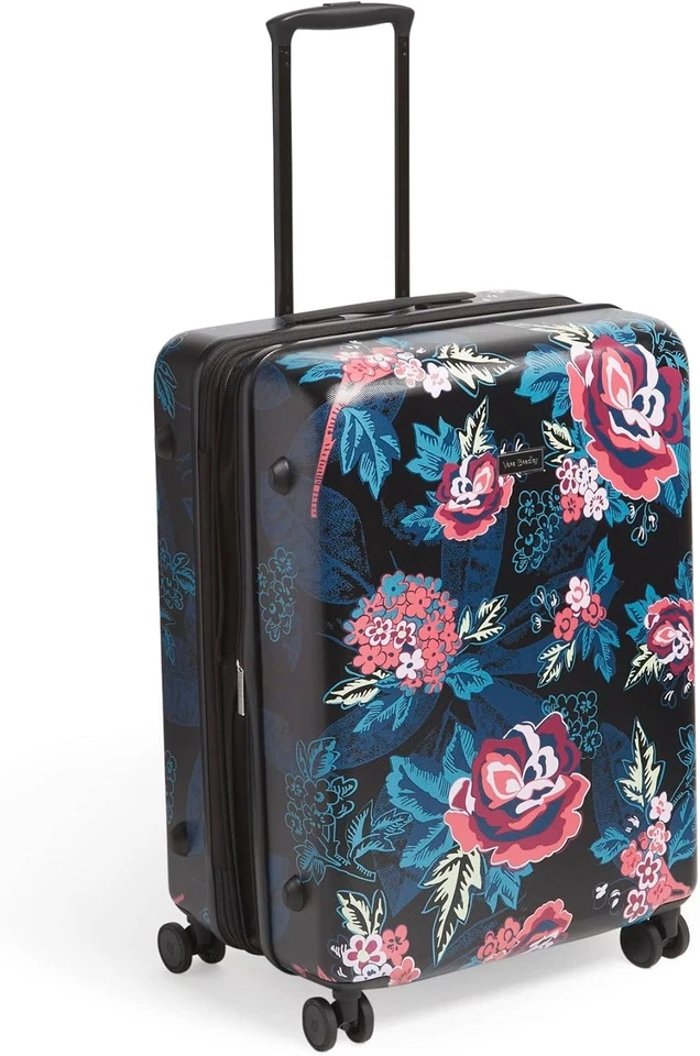 Vera Bradley Women's Hardside Rolling Suitcase Luggage, Rose Foliage, 26" Check - Image 2 of 4