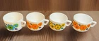 Vintage 1970’s ARCOPAL France ‘’Lotus’’ Stackable Espresso Cups 4 oz Retro