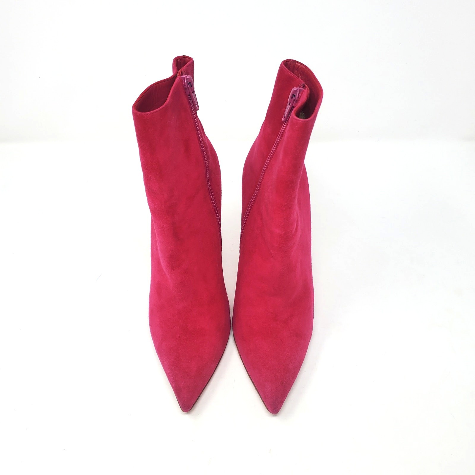 Christian Louboutin So Kate Booty Ankle Heeled Boots Suede 100 Pink Size 38 US 8 image 7