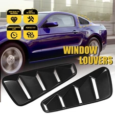 1/4 Quarter Side Window Louver Cover Fit For 2005-2014 Ford Mustang GT ABS 2Pcs