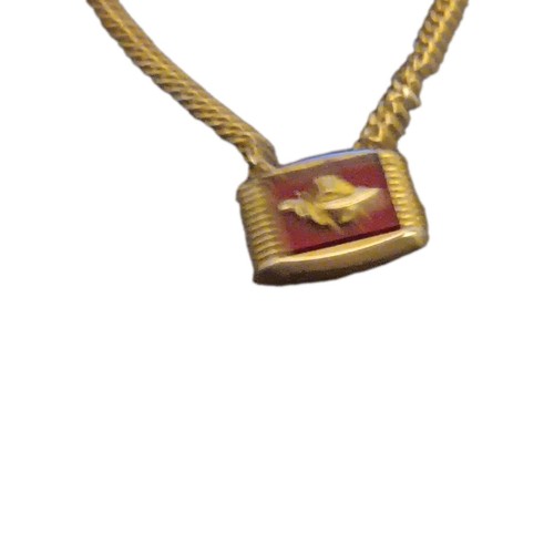 Anson Shriners Sword Tie Clip Gold Sphinx Free Masonry Red Vintage Mens 1940's - 第 7/7 張圖片