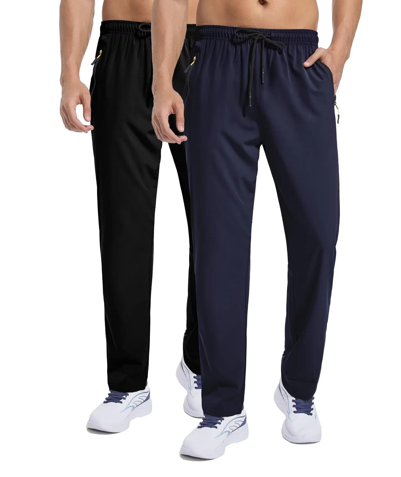 Track Pants for Men Sweatpants Elastic Waist Jogger Workout Pants Quick-Dry W...