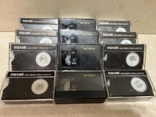 Lot of 12 VHS-C Camcorder Tapes Cassette Maxell  Sony - Preowned Content Erased