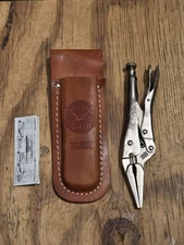 Vintage 6LN Vise-Grip Petersen Dewitt Needle Nose w/Leather Sheath visegrips USA