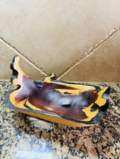 Beautiful Oak Burl solid wood carved Edge Bowl