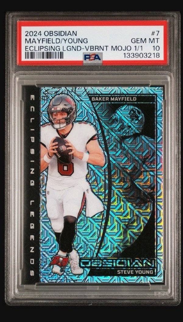 Baker Mayfield/steve Young 1/1 psa 10 obsidian mojo