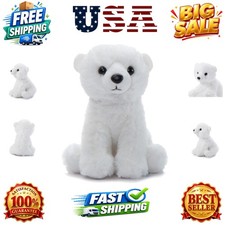 Polar Bear Stuffed Animal Plushie, Gifts for Kids, Wild Onez Babiez Zoo Anima...