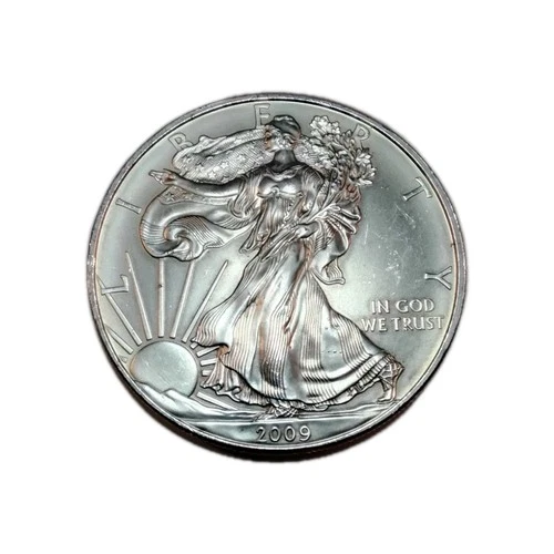 2009 $1 American Silver Eagle, US Mint,  1oz .999 Fine Silver, Minor Scratches