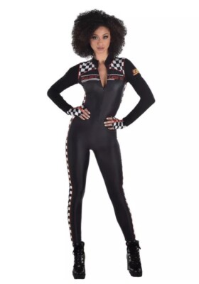 Race Car Driver Catsuit Jumpsuit Costume Women Sizes