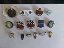 Old Enamel Bowls Bowling Pin Badges Lapel Badge Collection Joblot