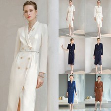 Women's Jacket Dresses Double Breasted Dressy Business Workwear Casual Outfits