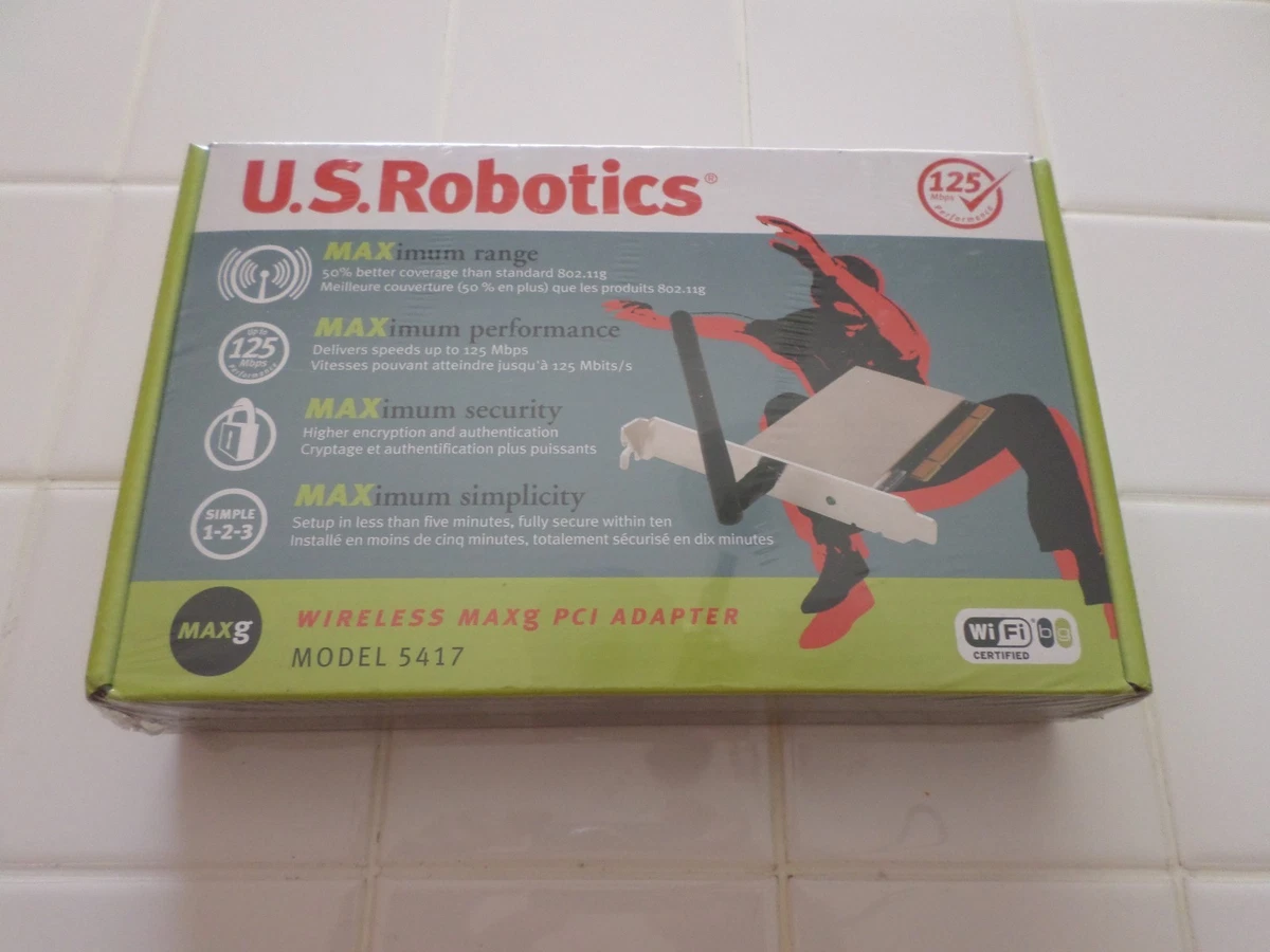U.S. Robotics USR5417 Wireless Maxg PCI Adapter Brand New USR