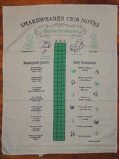 RIEGEL RECEIVING BLANKET SHAKESPEARE'S CRIB NOTES GROWTH CHART LBS New