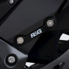 R&G Racing Black Footrest Delete Blanking Plates LHS For 2022-24 Kawasaki KLR650