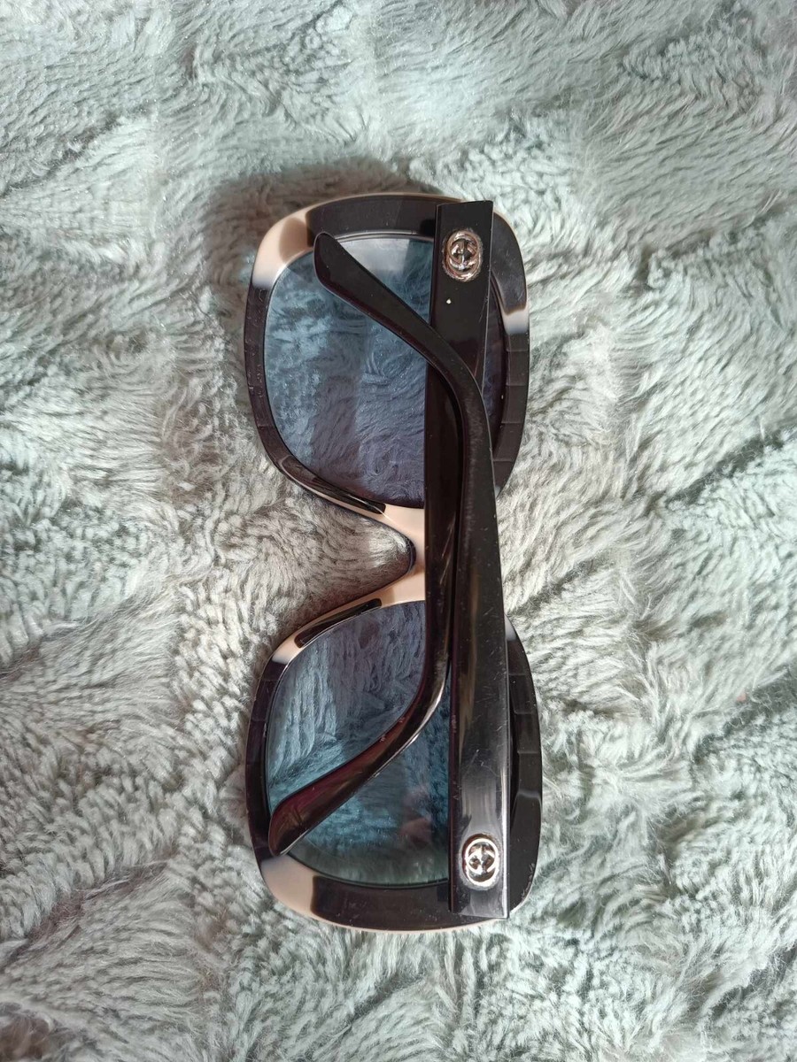 sun glasses women gucci big round y2k blue and black super