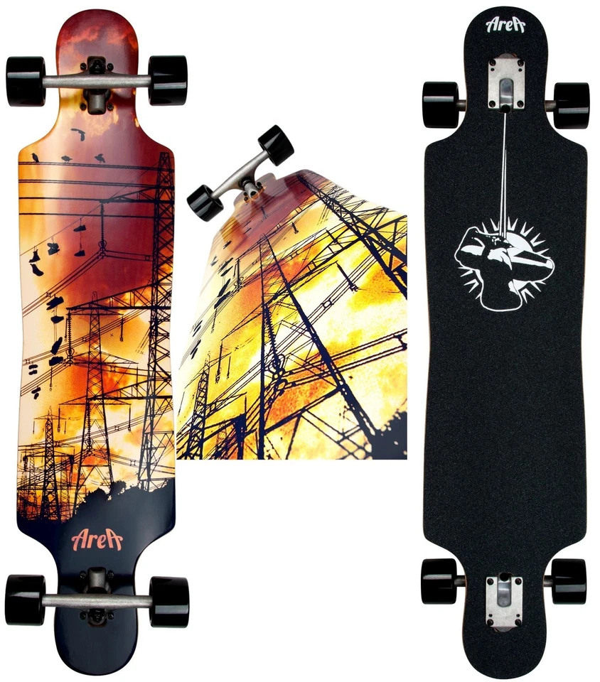 Longboard AREA Walk The Line Skateboard Neu