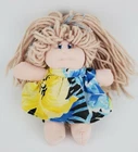 Cabbage Patch Doll Dress Mini Blonde Yarn Kid Custom Vintage Plush Baby Handmade