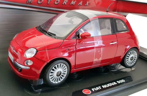 Motor Max 1/18 Scale Diecast 79163RD - Fiat Nuova 500 - Red