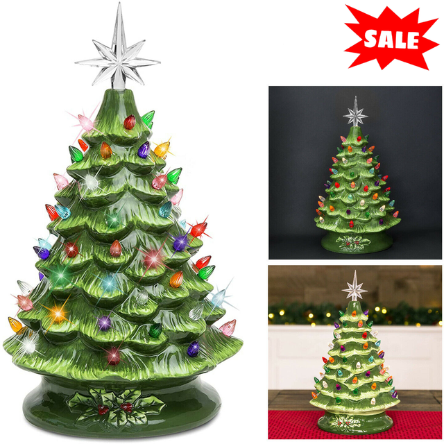 Ceramic Christmas Tree 25 Butterfly Lights for sale online eBay
