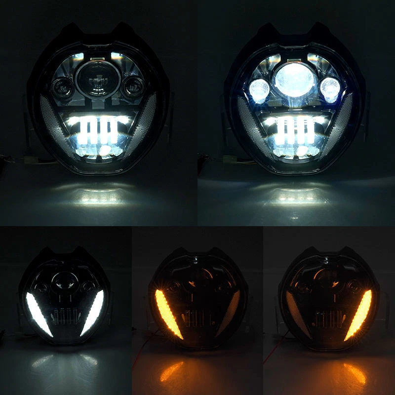 Faro LED haz alto/bajo señal de giro para Ducati Monster 821 659 797 1200 1200S Foto 3 de 4