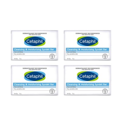Cetaphil Cleansing and Moisturising Syndet Bar Pack of 4 Free Shippping