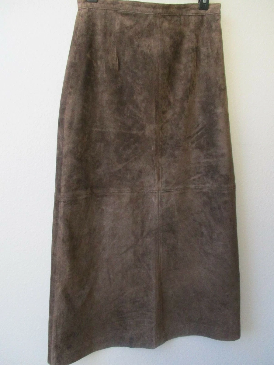 Leather skirt brown thomas cheap