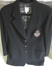 Cento By Iceberg Black Wool Cashmere Button Up Blazer Jacket Sz Us 10
