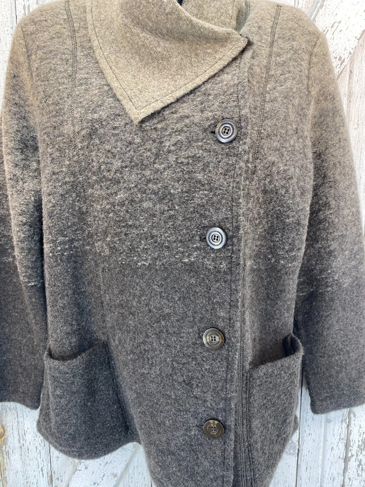 Cárdigan Suéter Appleseeds Mujer Pequeño PS Marrón Tejido Botón Delantero Foto 3 de 4