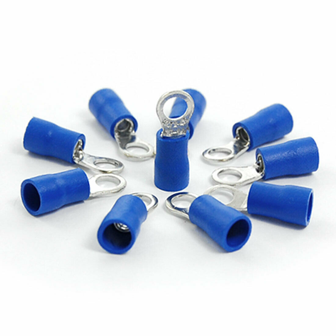 Super Rv2 Blue RV2-4S Blue PVC Sleeve Insulated Ring Terminals Connectors 10 Pcs ...