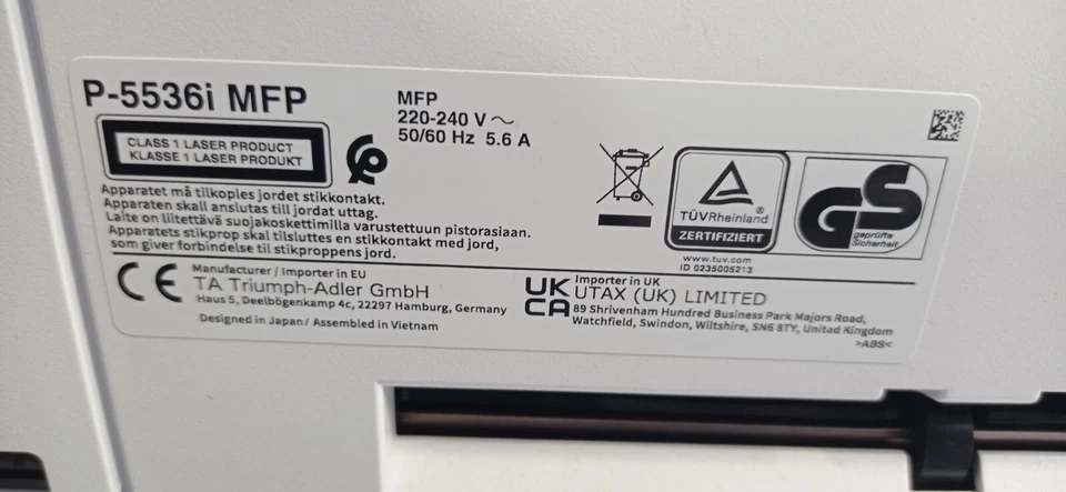 Stampante multifunzione B/N  P5536I MFP UTAX - Immagine 3 di 4
