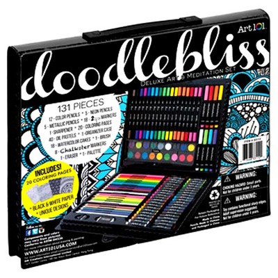 Art 101 Doodlebliss Deluxe Art and Meditation Set 131 Piece NIB