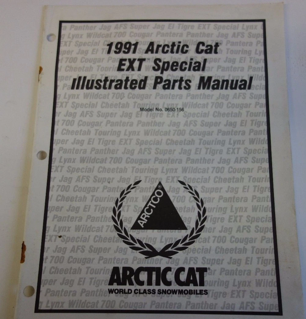1991 ARCTIC CAT EXT SPECIAL  PARTS MANUAL OEM SNOWMOBILE