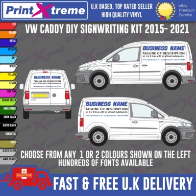 van sign kit to fit VW Caddy 2015-2021 DIY signage signwriting