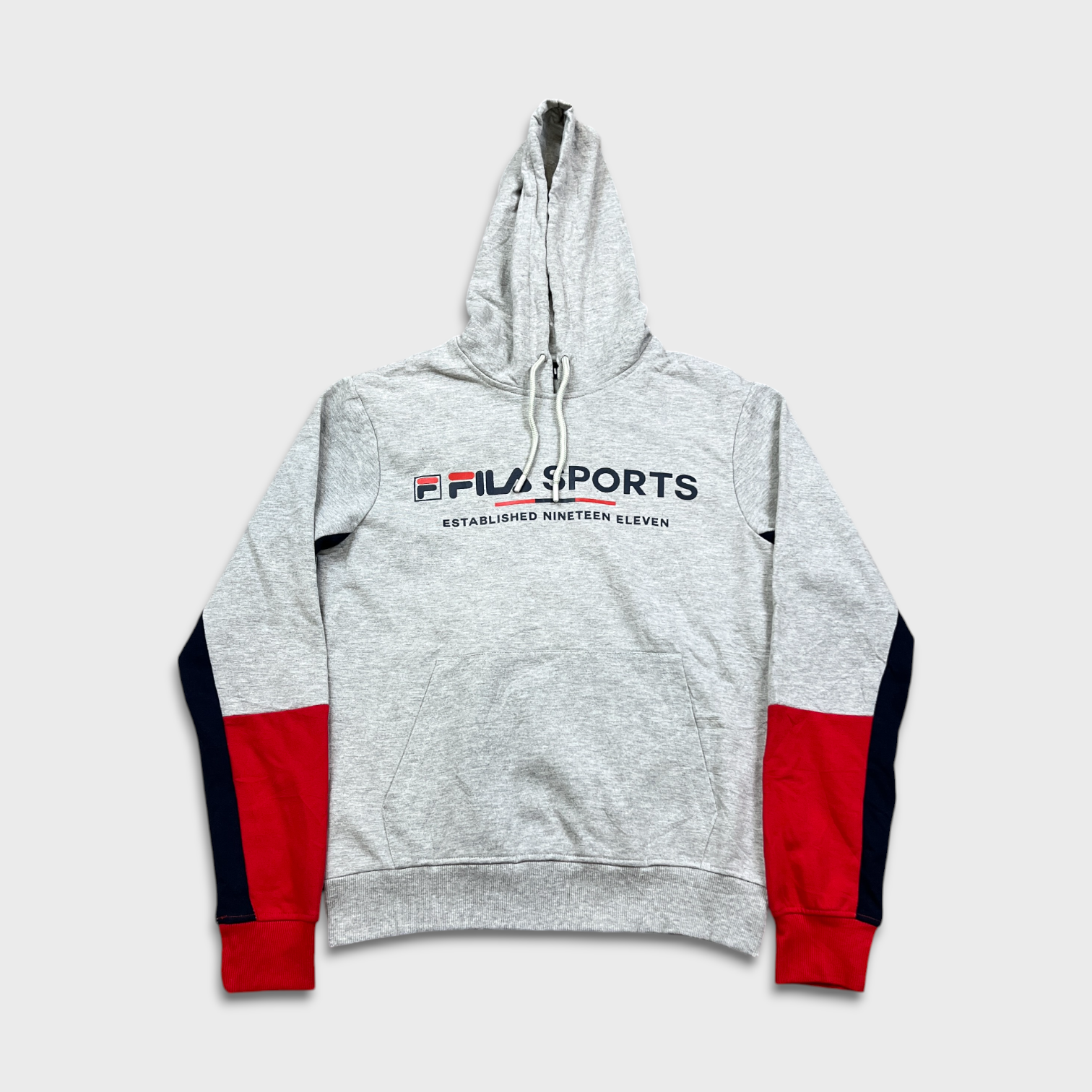 Fila Felpa con Cappuccio Uomo Piccola Grigio Sportiva Pile Pullover Leggero Felpa con Cappuccio
