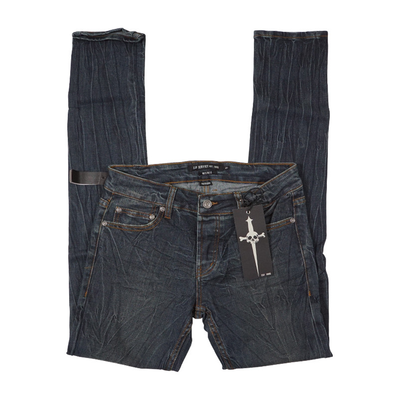 LIP SERVICE MENS INDIGO NEEDLE FIT JEANS STYLE M64-443