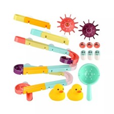 Interactive Bathtub Slide Set with Rubber Ducks and Ball   Toddler Bath Toys