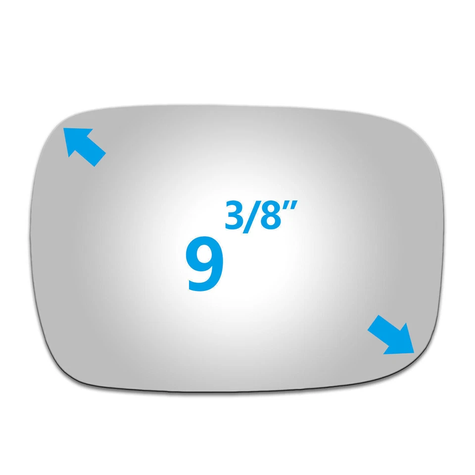 Espejo de remolque reemplazo de vidrio para 1987-1991 GMC R2500 Suburban lado izquierdo plano + adhesivo Foto 2 de 4