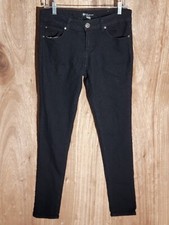 Maite Perroni Jeans Mujer Talla 9 Ajustado Elástico tiro Medio Denim Negro