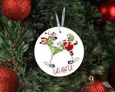Let's Get Lit Funny Christmas Ceramic Christmas Ornament Tree Decoration