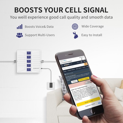 Goboost 2G 3G 4G 5G Cell Phone Signal Booster Band 66/17/13/12/5/4/2 for Home - Picture 3 of 7