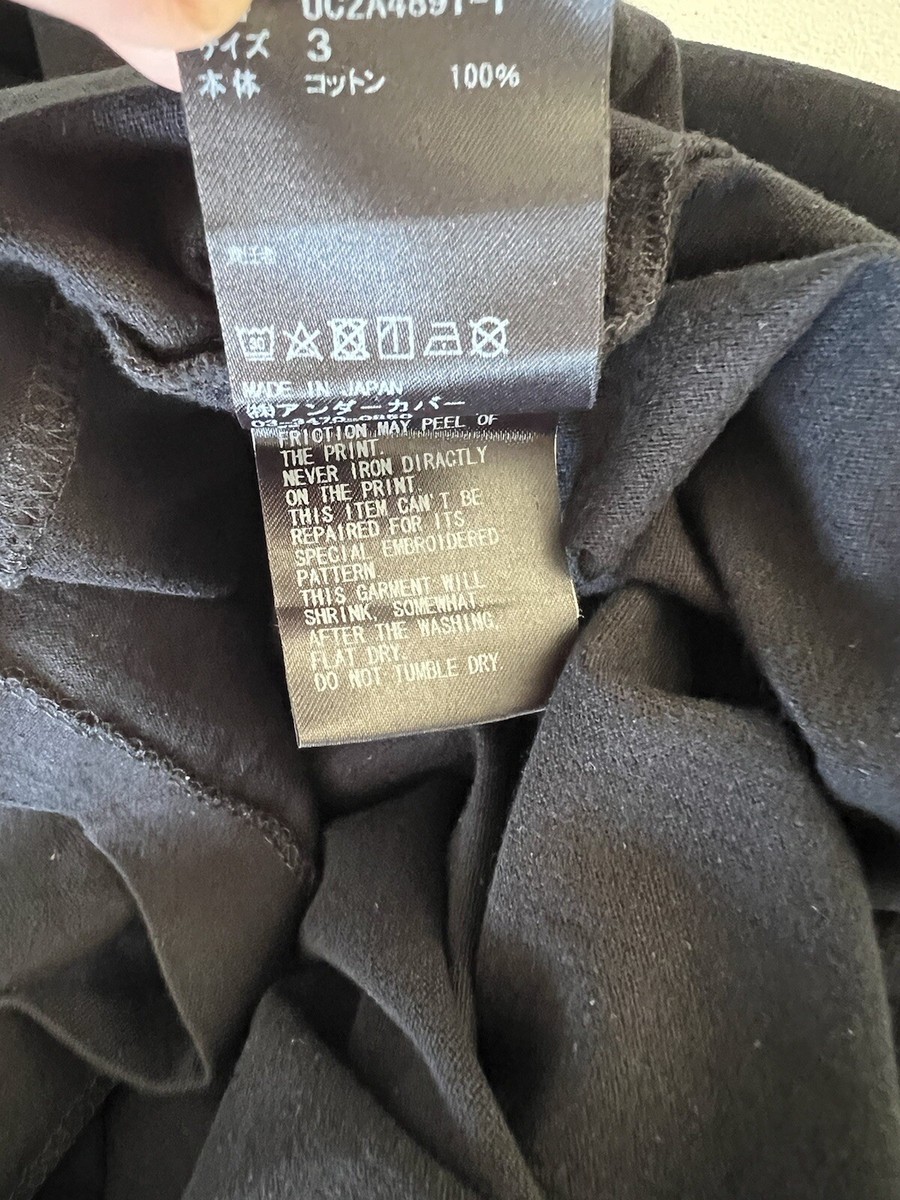 Undercover x Markus Akesson Logo Black Size 3/US L T-Shirt Made in