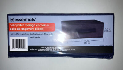 Essentials Chocolate Brown Collapsible Storage Bins 11.5x8.5x4.75''