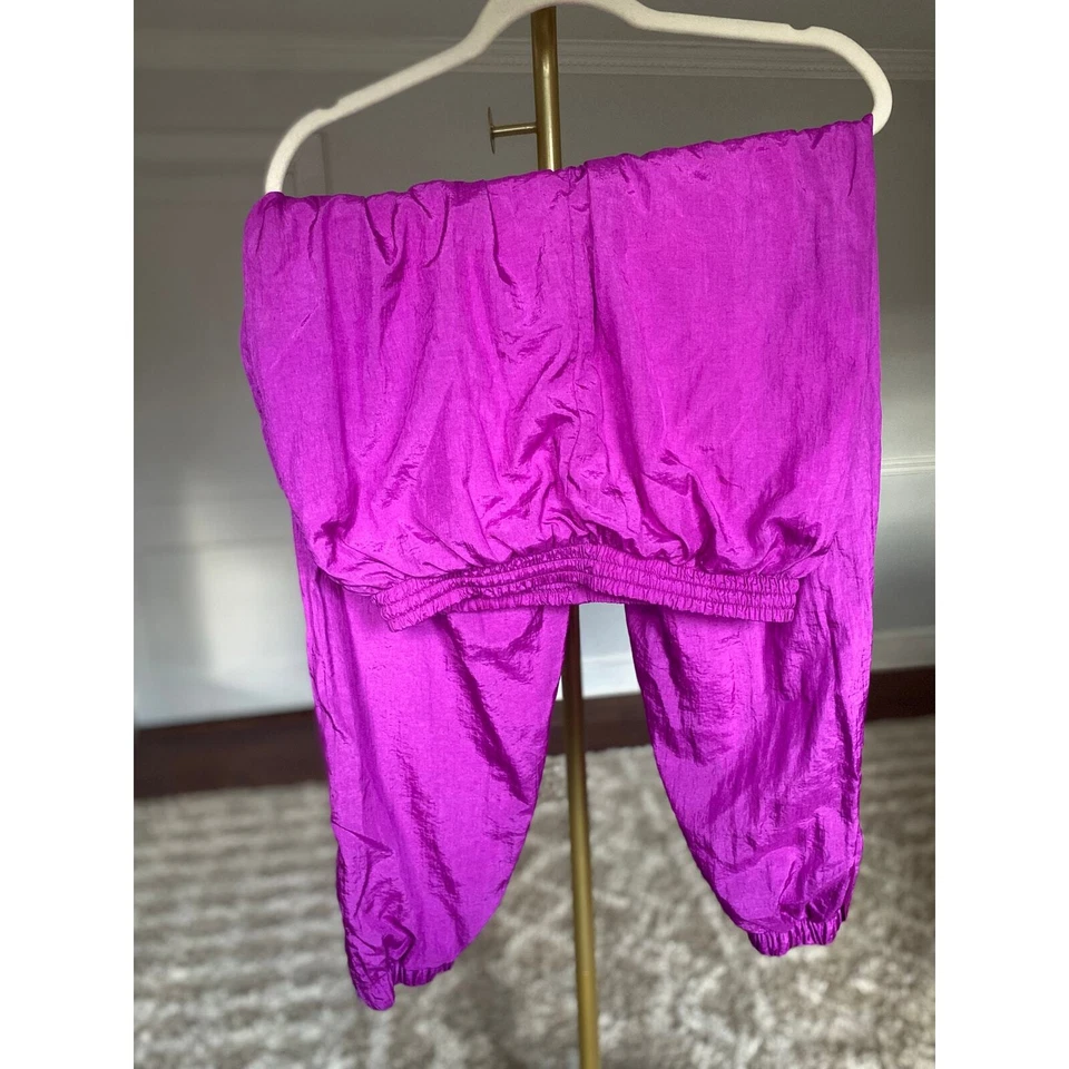 Conjunto de chándal de nailon Bold Spirit Y2K retro ropa de calle acolchada años 90 80 disfraz Foto 4 de 4