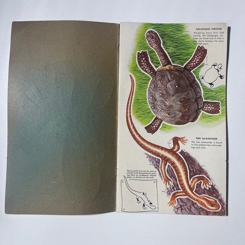 Golden Funtime Books REPTILES and AMPHIBIANS Punch Out 1959 - UNPUNCHED - Picture 2 of 7