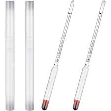 2 Pcs Hydrometer Alcohol 0-200 Proof and 0-100 Tralle Alcohol Proof Percentage T