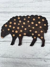 Vintage Ivan Barnett Folk Artisan Tin of an Sheep 19? Signed