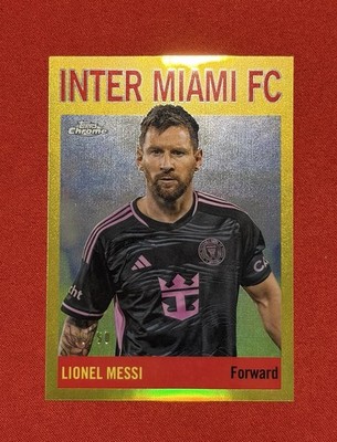 2024 Topps Chrome MLS Lionel Messi #64T-5 Gold Refractor /50 Inter Miami 